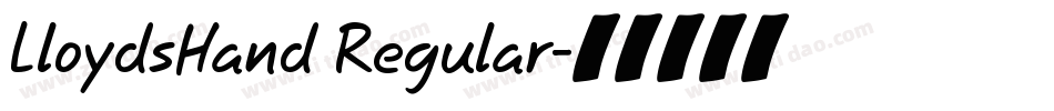 LloydsHand Regular字体转换